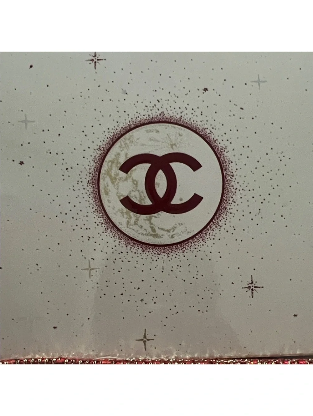 Chanel Limited Edition Cosmetic Bag in Red & Gold Tweed, NEW in Box